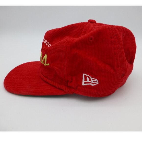 San Francisco 49ers Red Corduroy Snap Back Hat - Picture 13 of 15